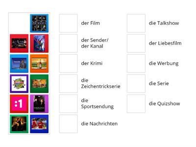  Fernsehen Wortschatz (6.roč.)