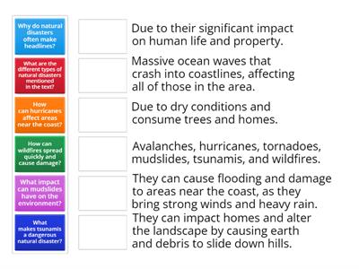 Natural disasters gist reading