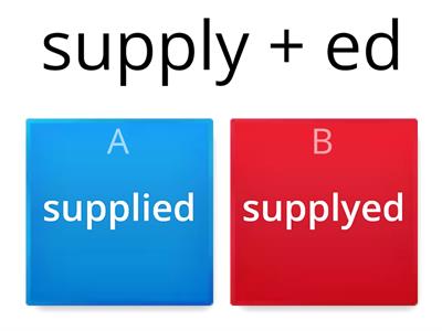 Spelling rule:  y + suffix