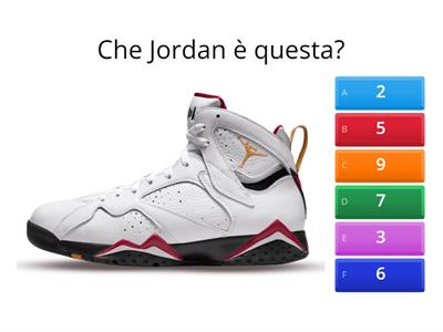 Quiz sulle Jordan (dalla 1 alla 10)