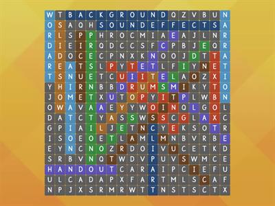 PowerPoint terms wordsearch