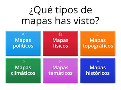 Observar varios tipos de mapas y contestar 