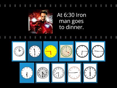 Find the Match: Superhero Time to the Quarter Hour