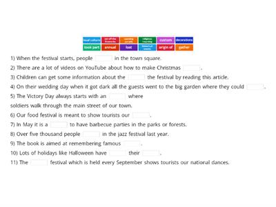 Holidays and Festivals Traditions