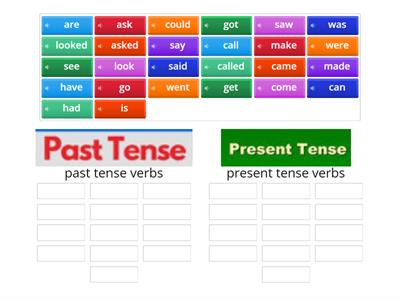 Spelling List 14 & 15 - Sight words 9 & 10 - past and present verbs