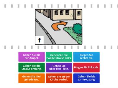 Schritt für Schritt A2.2 Lektion 11 Wegbeschreibung zusammenfassung entlang an vorbei geradeaus