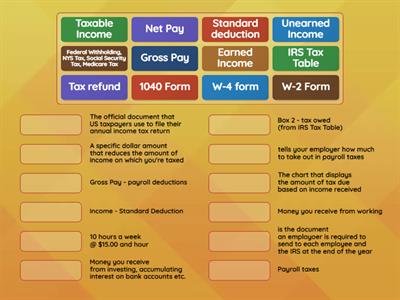 Outline for Taxes 