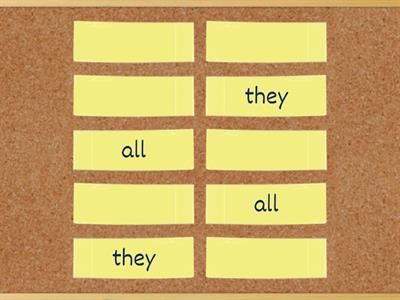 Match the High Frequency Words