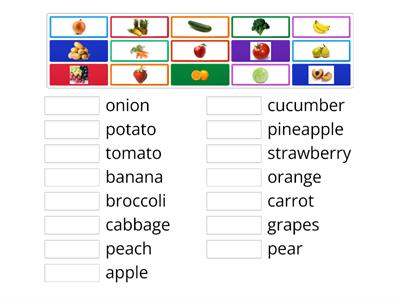 Fruits and vegetables ES