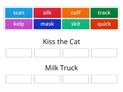Kiss the Cat, Milk Truck Word Sort