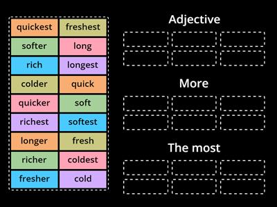 Comparative and superlative adjectives