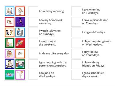 My week - activities