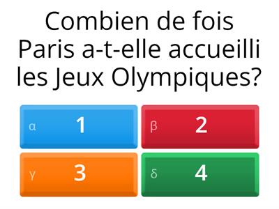 Projet 'Jeux Olympiques Paris 2024'