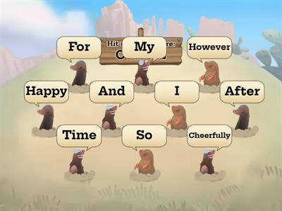 Conjunctions Whack a mole