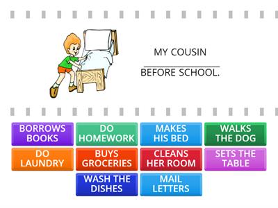 COMPLETE USING THE CHORES (K3)