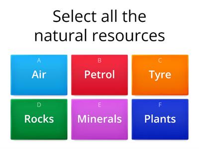 Renewable and Non-Renewable resources