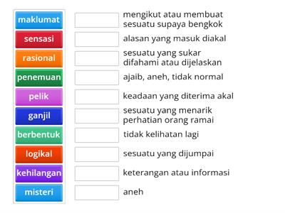 Kosa kata: Padankan perkataan dengan maknanya 