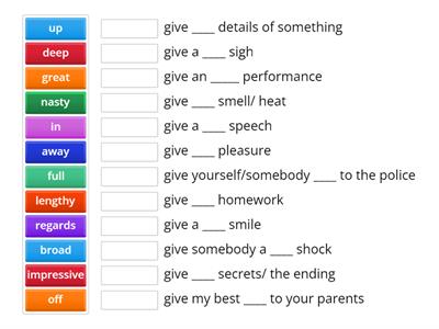phrases with 'give' (RfF)