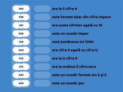 Numerele naturale 0-1000