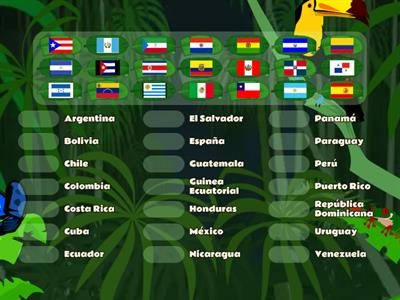 Banderas 21 países hispanohablantes / 21 Flags Spanish Speaking countries 