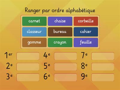 Ordre alphabétique 1 (école)