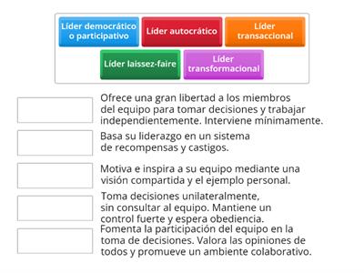 Une al lider segun corresponda