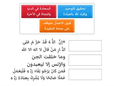 نشاط تفاعلي يستنبط أهمية العقيدة الإسلامية