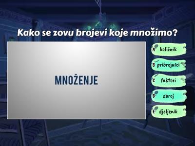 Množenje i dijeljenje - definicije