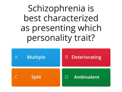 MH:  Schizophrenia Practice Questions