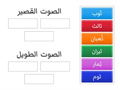 حرف ث - الصوت القصير و الطويل