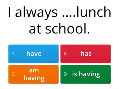 Present Simple vs Present Continuous