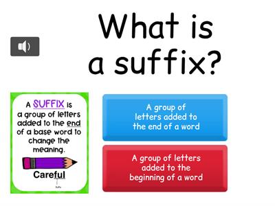 Suffixes for Spelling Rules