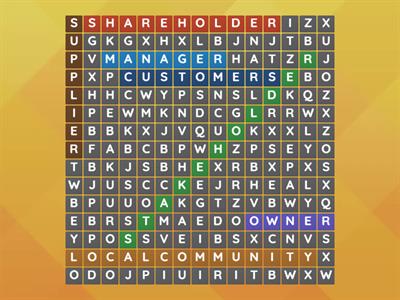  Stakeholders Wordsearch