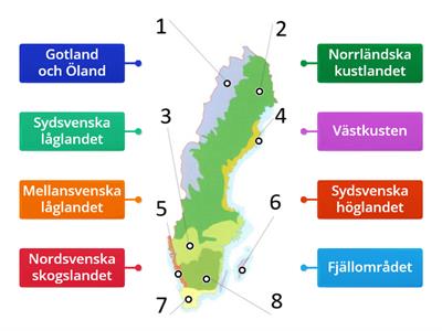 Geografi - Sverige - Sveriges natur - Naturområden i Sverige