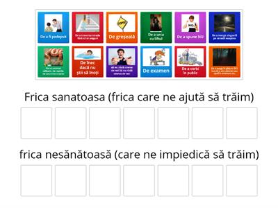 Frica sanatoasa vs nesanatoasa