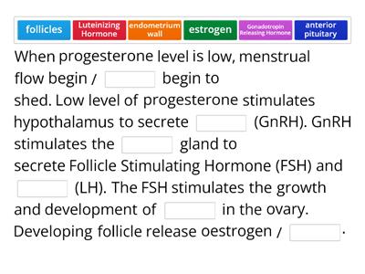 Explain hormonal regulation of the menstrual cycle.