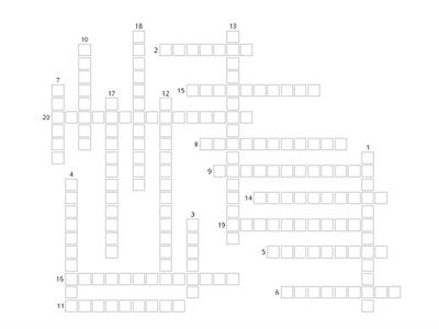 Phrasal Verb Use/Meaning - Crossword