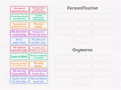 Personification vs. Oxymoron