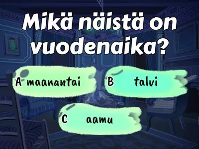 HLSFondo oy aikakäsitteiden erottelu (vuorokaudenajat, viikonpäivät, vuodenajat) 