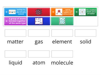 matter / atoms / molecules / elements