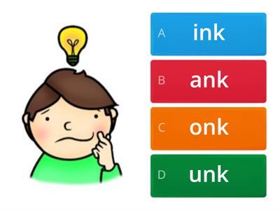ink ank unk or onk