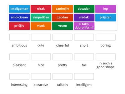Adjectives to describe people