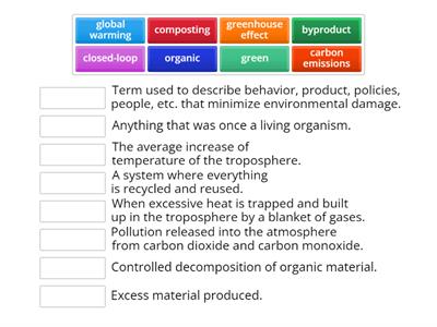 Sustainability Vocabulary