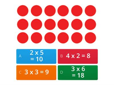 Array for Multiplication Sentence Practice