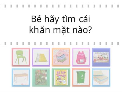 Vui tìm đồ vật trong lớp học của bé?