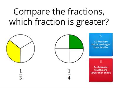 Comparing Fractions with common numerators