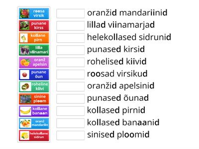 Puuviljad ainsus ja mitmus