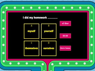 Indefinite pronoun and reflexive pronoun 6D 