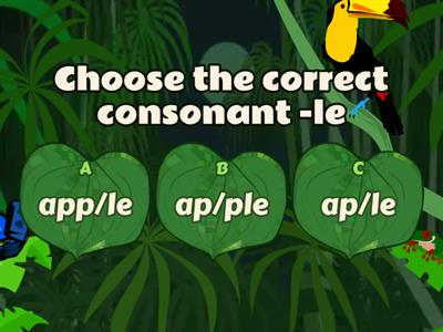 Consonant -LE multiple choice