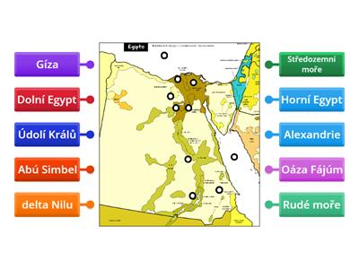 Starověký Egypt - mapa